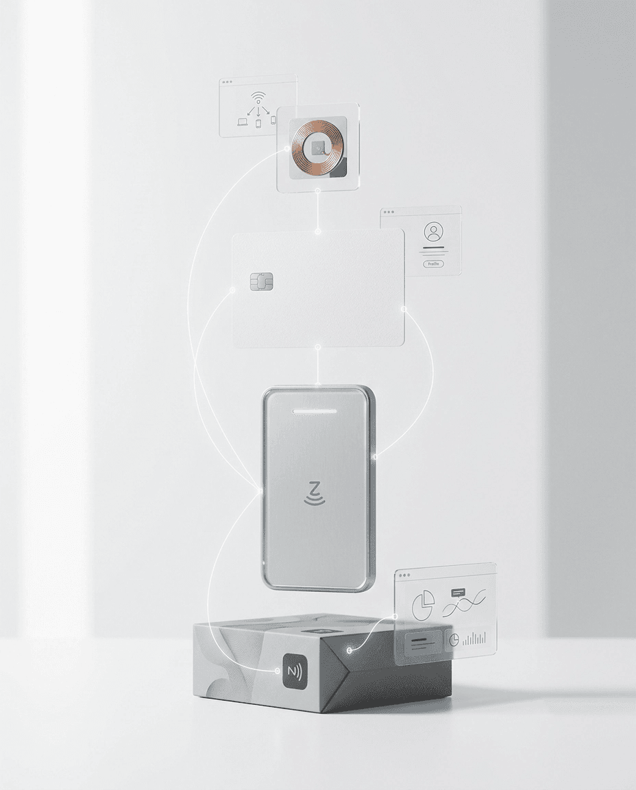 Touch NFC card with phone